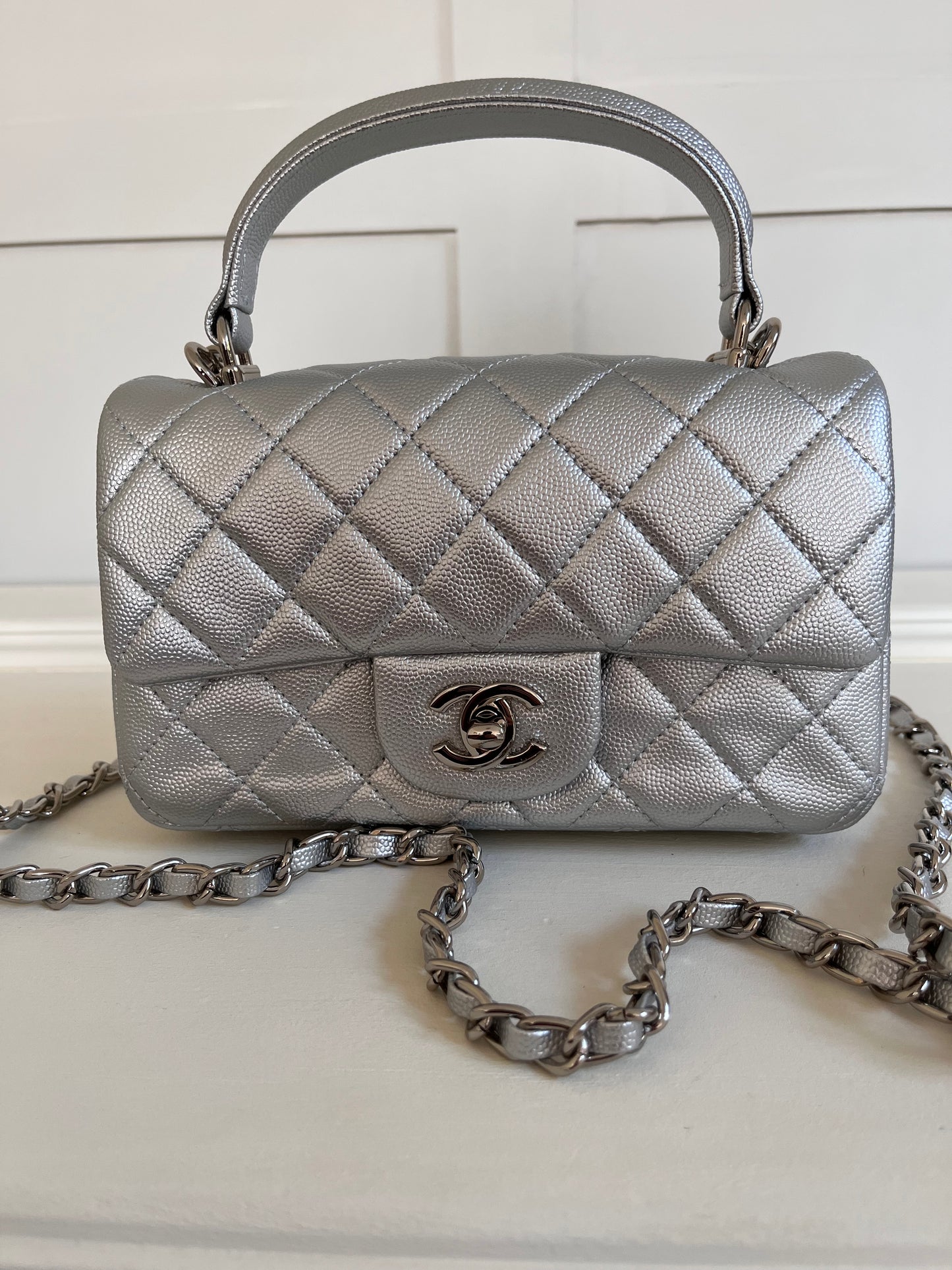 CC CAVIAR QUILTED MINI FLAP